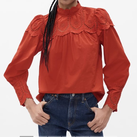 Gap Mock eyelet blouse - Picture 5 of 6